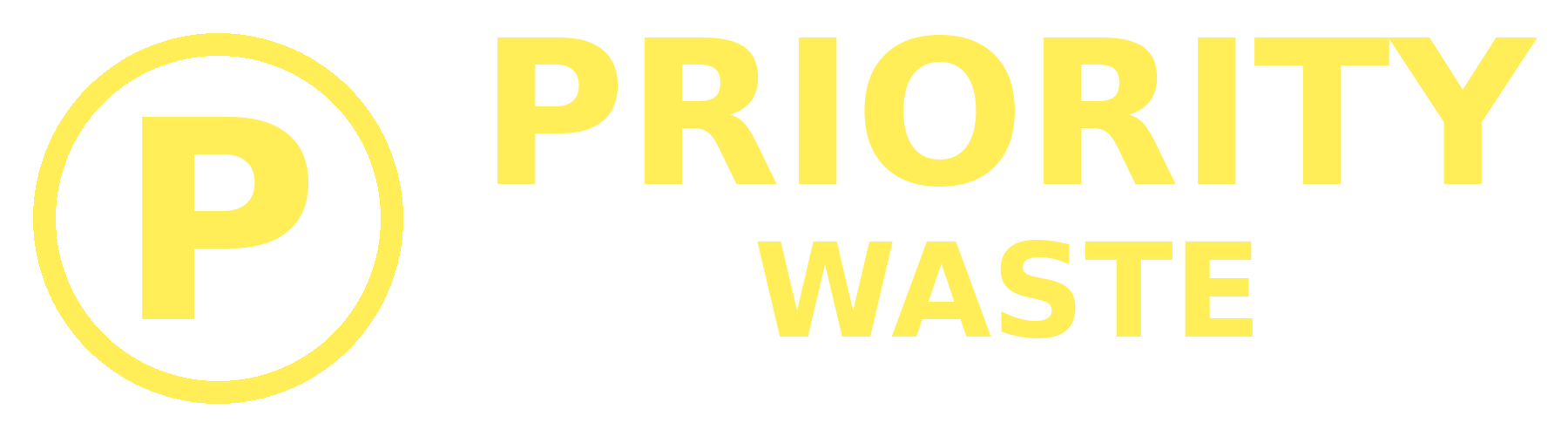 Priority Waste logo — designed in-house
